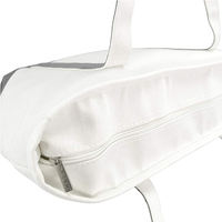 Sacs fourre-tout en toile de coton renforcée avec fermeture éclair, spacieux, bicolores, personnalisables pour les courses et le bureau (vente en gros)