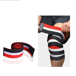 LS0314 Maßgefertigte Polyester Fitness-Kompressionsbandage <span class=keywords><strong>Elastische</strong></span> Gewichtheber-Kniebandage Powerlifting-Kniebandage - Product Image 1