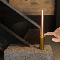 Lampe de chevet moderne et simple en métal et acrylique avec commande tactile, pour restaurant, bar et chambre, avec batterie intégrée et éclairage d'ambiance