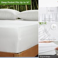 Taie d'oreiller 100 % fibre de bambou luxueuse, douce et respirante, anti-transpiration, fraîche et antibactérienne, drap-housse naturel pour la maison