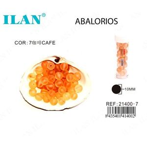 Perline ILAN da 10 mm, opache e lisce, colore caffè, per la creazione di gioielli - Product Image 1