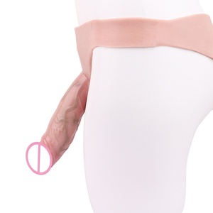 สายรัดอวัยวะเพศเทียมแบบสวมใส่ได้ ทำจากซิลิโคน กางเกงในอวัยวะเพศเทียม ของเล่นผู้ใหญ่ พร้อมอวัยวะเพศเทียมแบบกลวงที่สมจริง สายรัดยืดหยุ่นพิเศษ - Product Image 4