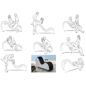 Gratis Monster Make Liefde Set Bed Ontspannende Woonkamer Meubels Pu Leer Leisure Slapen Yoga Sex Stoel Voor Paar - Product Image 4