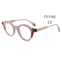 MS CY1143 Lunettes mignonnes en acétate pour femmes Montures de lunettes bloquant la lumière bleue Monture de lunettes Prescription Optique Élégant