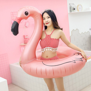 Xiaolu 120cm Firebird Swimming Ring Rose Gold <b>Sequins</b> Inflatable Life Ring For Adults Pool Water Park - Product Image 2