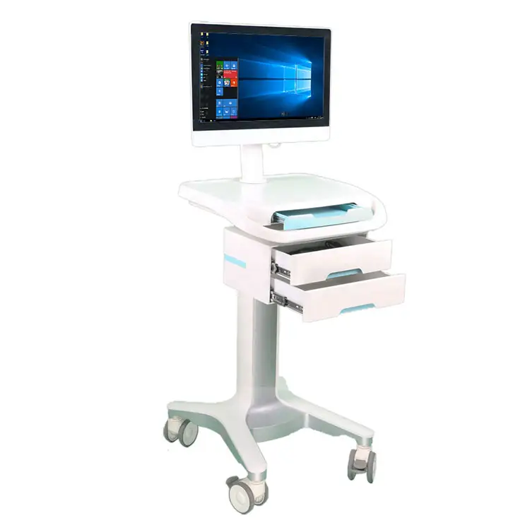 Sonkal rolling laptop cart medical computer trolley hospital medical abs medical trolley