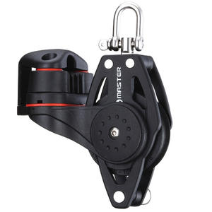 BB-0511FE Polea giratoria de una sola rueda con grillete y abrazadera para cuerda, con orejetas, diámetro de rueda de 57 mm, diámetro de cable de 10 mm, herraje marino - Product Image 1