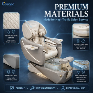 Fauteuil Podologique Premium Spa avec Lumière LED et Atomisation de Brume, Bassin pour les Pieds PC54, Idéal pour les Soins des Pieds et les Services de Manucure - Product Image 4