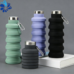 Botella de Agua Deportiva de Silicona de 500 ml, Plegable, Portátil, para Exteriores, Taza de Regalo - Product Image 2