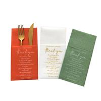 Couleur Airlaid Serviette Papier Lin Comme Couverts Serviettes De Poche Serviettes Personnalisées Avec Logo