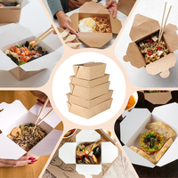 Boîte à lunch en papier pour salade de sushi, emballage alimentaire en kraft de qualité supérieure, conteneur à emporter pour restaurant, usage haut de gamme