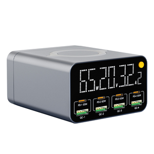 شاحن <span class=keywords><strong>USB</strong></span> C متعدد المنافذ 80 واط 8 منافذ شحن سريع من أجل ، مع شحن لاسلكي لأجهزة الكمبيوتر المحمول والكمبيوتر الشخصي والوسادات والهواتف - Product Image 1