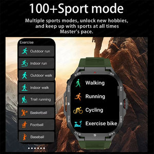 Новые высококачественные Смарт-часы GW20 NFC 100 + спортивные режимы BT Call Compass SmartWatch 2,01 "HD экран водонепроницаемые наружные наручные часы - Product Image 5