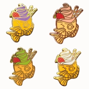 Atractivo encantador y dulce encantador juego de helado Taiyaki tienda de papelería personalizada lindos alfileres de esmalte Little Thing - Product Image 1