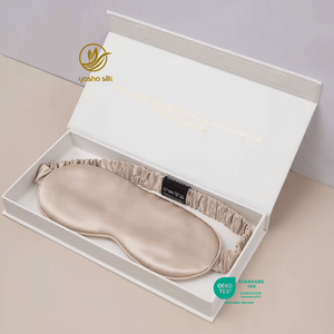 Masque de sommeil de luxe en soie de mûrier 100% <span class=keywords><strong>Yasha</strong></span> Premium 19 Momme Grade 6A, doux, respirant, avec logo personnalisé, pour la maison, l'hôtel et les voyages (lot de quatre) - Product Image 6