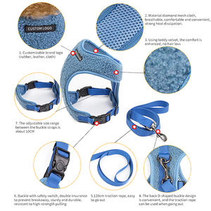 Produsen Kustom Desain Baru Nyaman Bulu Cute Rompi Domba Bulu Anjing <span class=keywords><strong>Harness</strong></span> Set - Product Image 3