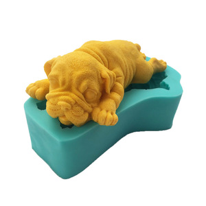 Shar Pei Dog <b>Silicone</b> Mold For Fondant Cake Chocolate <b>Baking</b> DIY 3D Shape Mold - Product Image 5