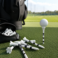 Tees de golf en plastique personnalisés OEM, 70mm/83mm, durables, légers, écologiques, à 4 griffes, pour la pratique sur le practice et sur le parcours