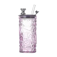 Tasses à thé/café/jus en verre de 330 ml avec paille pour boissons chaudes et froides – Prix usine
