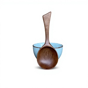 Cuchara de Café de Madera Ecológica Clásica Hecha a Mano con Mangos Largos y Cortos para Café Molido, Azúcar, Té y Especias - Product Image 4