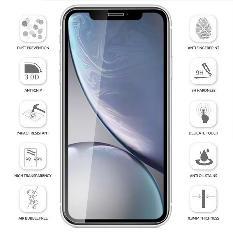 3d Glass Screen Protector 3D Full Cover Premium Glass Phone Screen Protector For IPhone XR