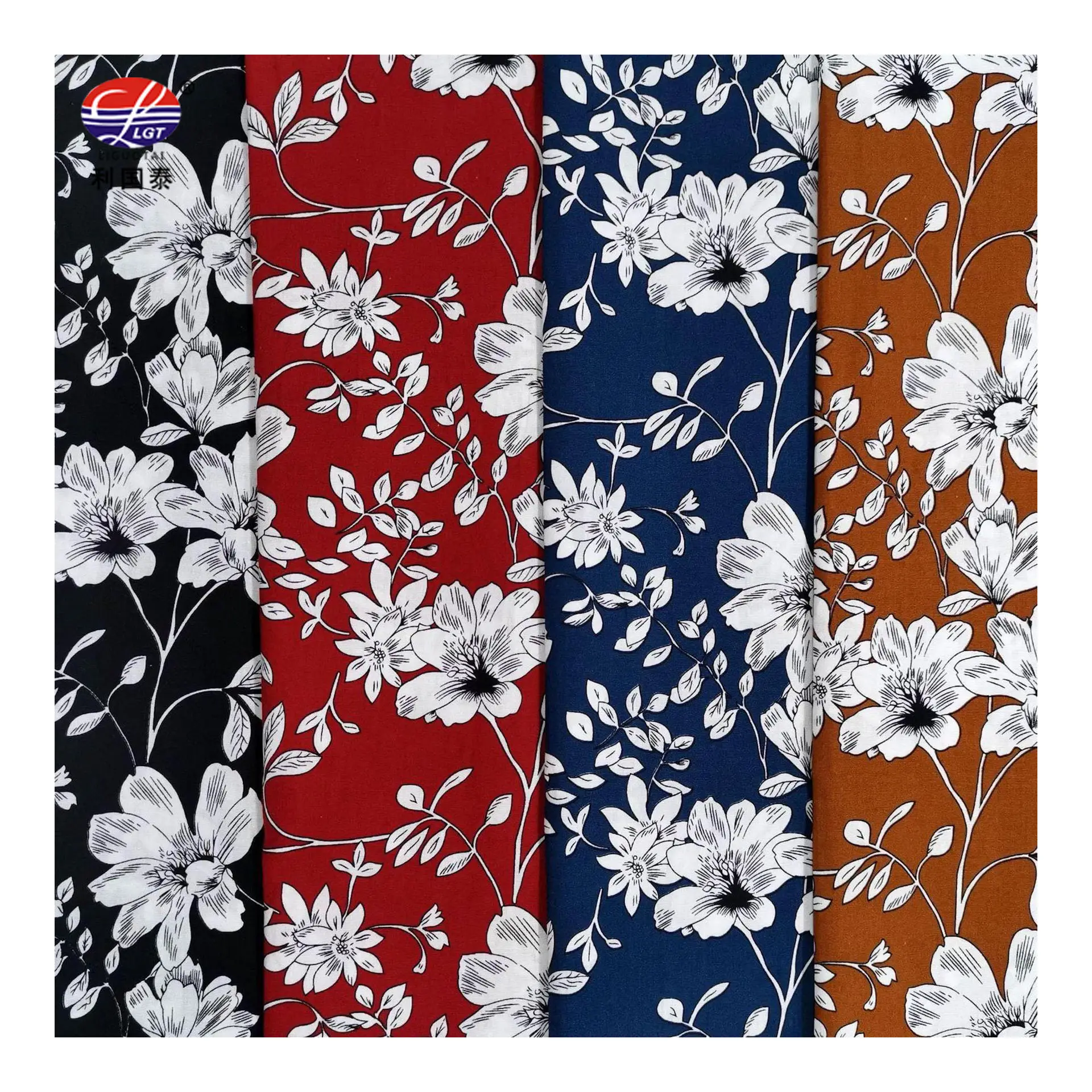 New line high quality 100% Cotton factory direct sales poplin printed flower fabric for Casual wear