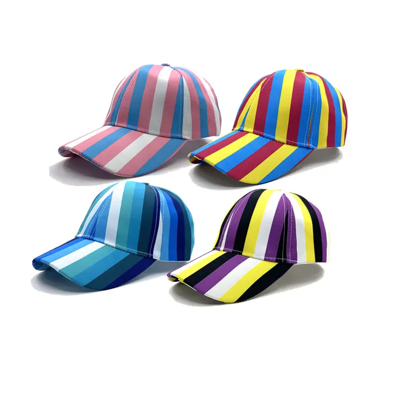 Chapéu de beisebol com bandeira arco-íris ajustável para esportes gays LGBT, chapéu de golfe para o ar livre, novidade