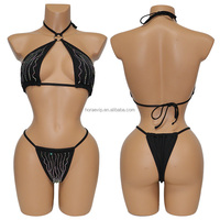 S685 nouveauté AB cristal pôle danse tenue deux pièces Sexy sangle Performance porter une taille pour les Festivals de boîte de nuit