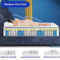 Matelas à ressorts ensachés 5 zones personnalisé Queen King Size hôtel orthopédique gel mousse à mémoire de forme comprimée