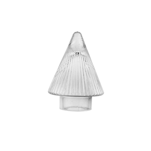 Tischplatte, Herzstück, dekorativer Weihnachts baum 2,36 Zoll Breite X 6,6 Zoll Höhe Quecksilber glas klar - Product Image 2