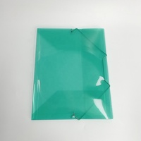 Colores personalizados PP bolsa de documentos PP carpeta de archivos de plástico A4 Carpeta de solapa de oficina con banda elástica