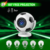 Projecteur de cinéma miniature Topleo, projecteur vidéo rétro de football, projecteur LED Android 4K Wifi