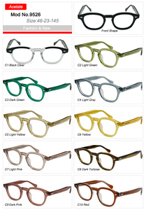Mới Nhất 60S Retro Khung Chất Lượng Cao Johnny Sâu Phong Cách Cổ Điển Quang Học Nhập Khẩu Acetate Tùy Chỉnh Logo 17 Màu Sắc - Product Image 6