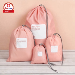 Sac à cordon en polyester de bonne qualité pour voyage écologique, sac à chaussures à cordon - Product Image 2