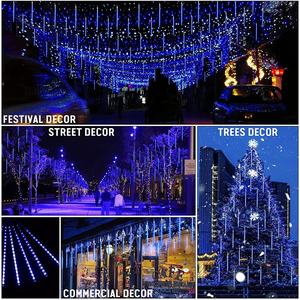 <span class=keywords><strong>Luces</strong></span> LED de carámbano 30cm/50cm/80cm lluvia de meteoritos gotas de lluvia goteo estrellas fugaces para decoración navideña <span class=keywords><strong>luces</strong></span> de carámbano de <span class=keywords><strong>Navidad</strong></span> - Product Image 5