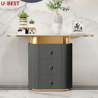 Console de style designer U-Best, table de luxe minimaliste, meuble d'entrée pour salon, couloir, villa