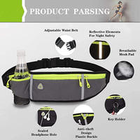 Cinturón ligero de entrenamiento al aire libre para hombre y mujer, riñonera ajustable con correa elástica, bolsa para teléfono