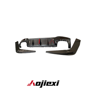 Diffuseur de pare-chocs arrière en fibre de carbone de style 3D avec lumière pour <span class=keywords><strong>BMW</strong></span> Série 5 G30 <span class=keywords><strong>M550i</strong></span> <span class=keywords><strong>F90</strong></span> M5 Kit de carrosserie de haute qualité avec lèvre séparatrice arrière - Product Image 4
