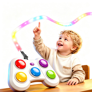 MILI <span class=keywords><strong>2</strong></span> en 1 Melody Rush Beat Photon Game Machine, bande lumineuse LED pour enfants, rythme, soulagement du stress, jouet éducatif interactif - Product Image 1
