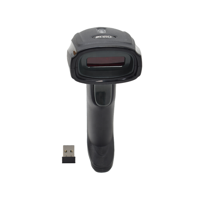 Industrial 1D Wireless Laser Barcode Scanner with Long Range and Charging Cradle for Warehouse