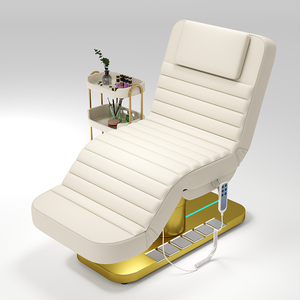 Luxury Gold Metal Base Foot Control Salon Facial Spa Bed Modern 3 Motors Adjustable Massage Table Electric Lash Bed Set - Product Image 6