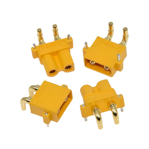 ขั้วต่อแบบแนวนอน Amass XT30PW-F/M ซีรีส์ แบบตัวผู้และตัวเมีย ดีไซน์บางเฉียบ วัสดุทองเหลือง สำหรับเชื่อมต่อสายไฟ - Product Image 1