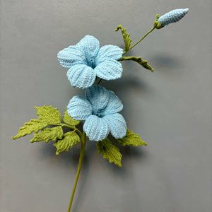 Exquisito Ramo de <span class=keywords><strong>Flores</strong></span> de Campsis Tejidas a Crochet, Hechas a Mano, de Primera Calidad, para Decoración del Hogar, Bodas y Fiestas - Product Image 6