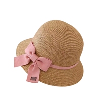 Personnalisable été parent-enfant en plein air plage doux chapeau de paille avec nœud mignon sac à main en gros décontracté chapeau de soleil sac à bandoulière