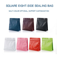 Sac d'emballage pour grains de café avec valve, sac en aluminium scellé, sac refermable réutilisable pour poudre, aliments et noix