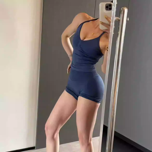 Dfyoga Set da Palestra 2 Pezzi, Canotta Traspirante e Pantaloncini a Vita Alta Senza Cuciture, Abbigliamento Fitness, Activewear per Allenamento - Product Image 3