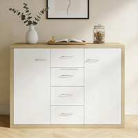 Commode moderne en bois pour salon avec 4 tiroirs - Armoire durable et peu encombrante pour chambre à coucher, appartement, entrée, villa et hôtel