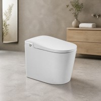 Toilette intelligente avec bidet automatique, buse autonettoyante, lavage à l'eau chaude, siège chauffant et sécheur d'air