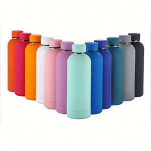 Bouteilles d'eau isothermes personnalisées en acier inoxydable à double paroi, gaufrées, pour le sport et les enfants, avec revêtement en caoutchouc - Product Image 6