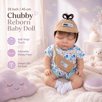 Muñeca Bebé Reborn de 18 Pulgadas, Simulación Realista de Recién Nacido, Juguete Infantil Pintado a Mano, Regalo Coleccionable para Niños